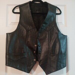 Vtg Leather Vest
